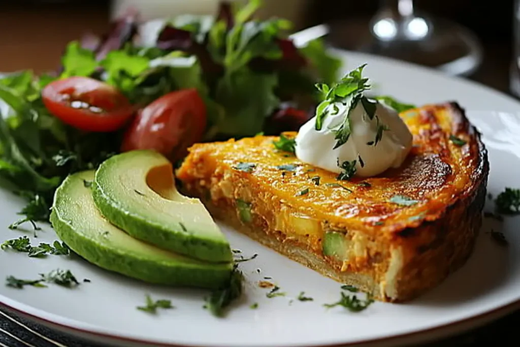 Cottage cheese egg bake tortilla