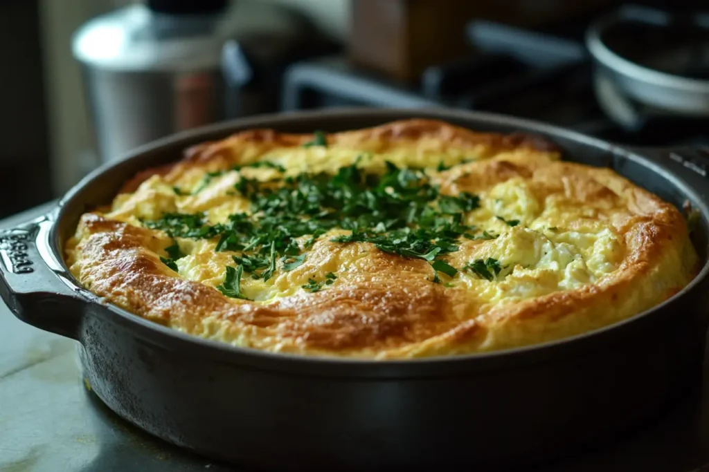 Simple cottage cheese egg bake