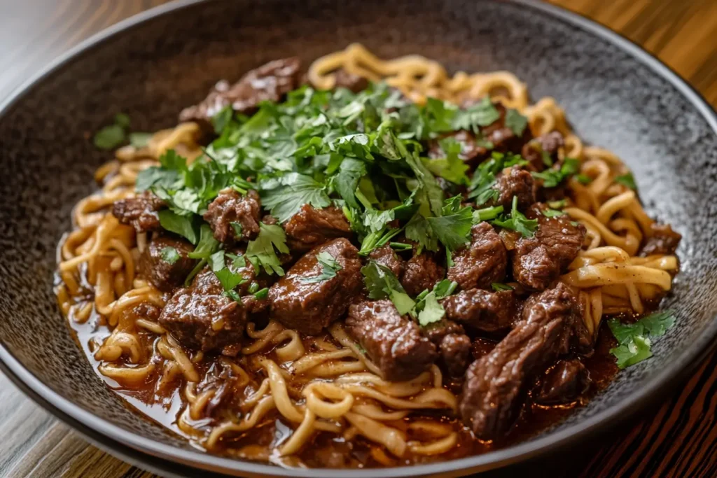 beef tips and noodles crock pot